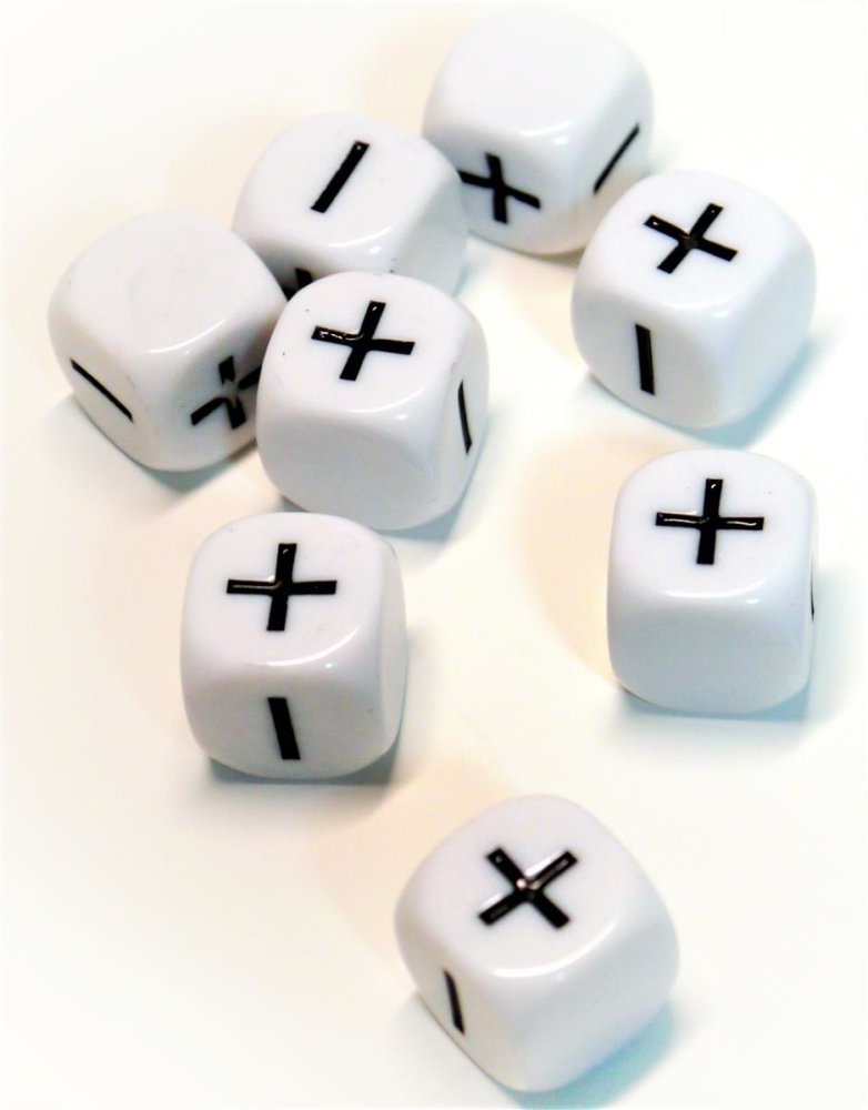 Fate Dice White, 6,49