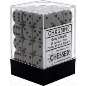 Chessex Opaque 12mm d6 with pips Dice Blocks (36 Dice) -...