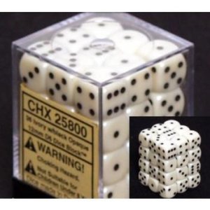 Chessex Opaque 12mm d6 with pips Dice Blocks (36 Dice) -...