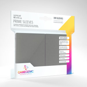 Gamegenic: Standard Prime Sleeves - Dark Gray (100)