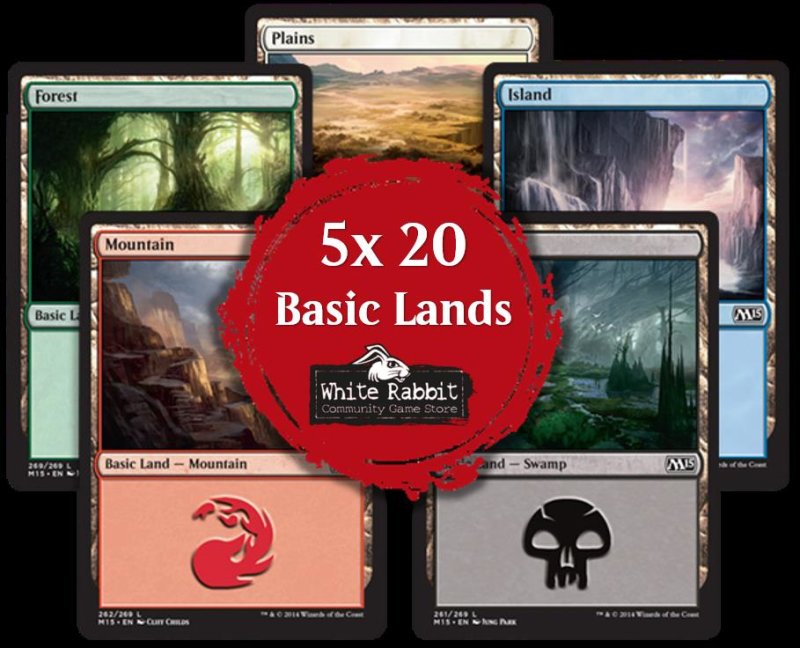 Magic The Gathering: Basic Land Pack (5x 20 Standardländer)