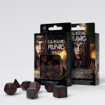 Classic Runic Dice Black/Red (7)