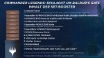 Commander Legenden: Schlacht um Baldurs Gate - Set Booster Display DE (18 Packs)