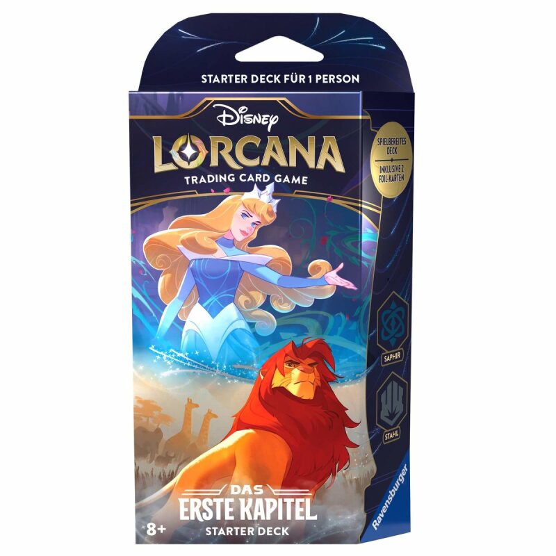 Disney Lorcana: Das Erste Kapitel - Starter Deck "Saphir Stahl" (DE)