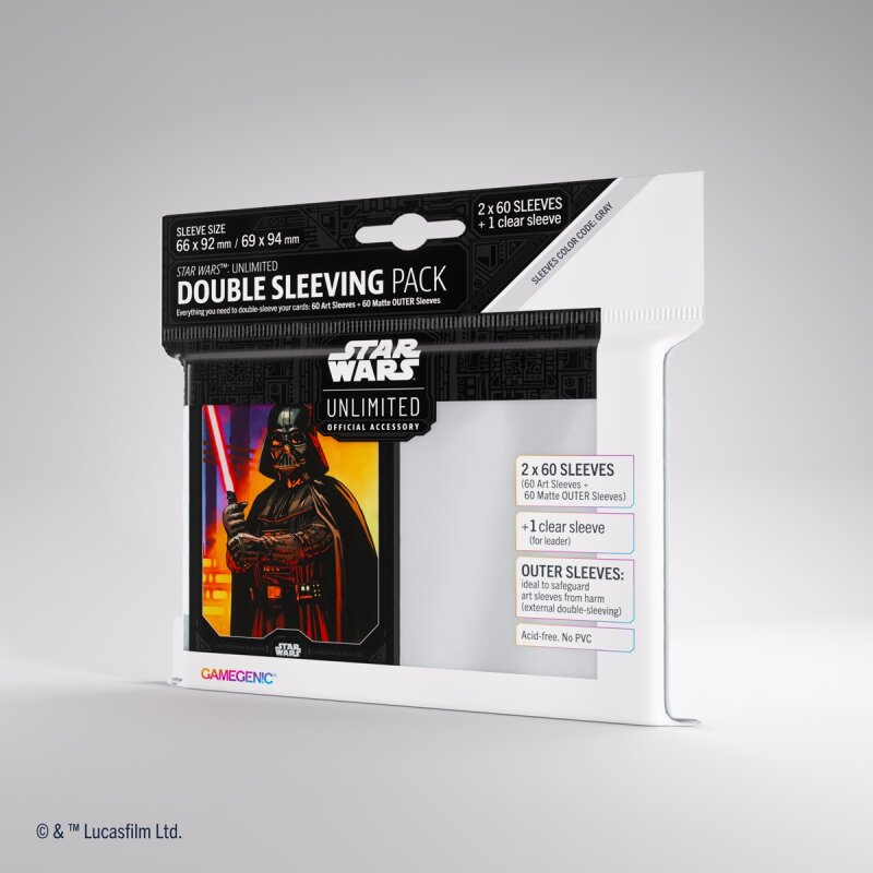 Star Wars: Unlimited - Art Sleeves Double Sleeving Pack Darth Vader (121 Sleeves)