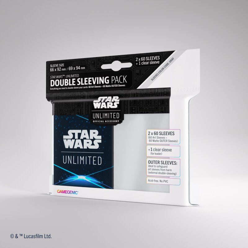 Star Wars: Unlimited - Art Sleeves Double Sleeving Pack Space Blue (121 Sleeves)