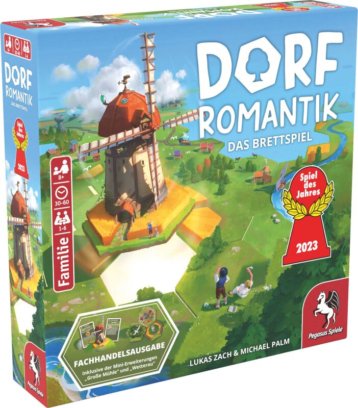 Dorfromantik *Spiel des Jahres 2023* - Fachhandel-exklusiv inkl. Mini-Erweiterungen Mühle+Wetterau