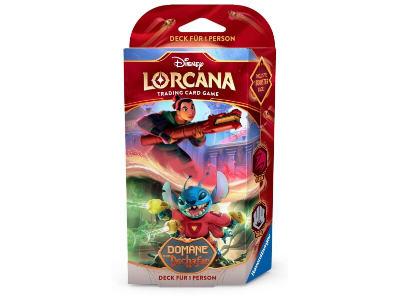 Disney Lorcana: Domäne von Dschafar - Starter Deck Rubin | Stahl (DE)