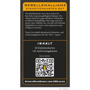 Star Wars: Legion – Rebellenallianz Einheitenkarten-Set (DE)