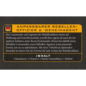 Star Wars: Legion – Customizable Rebel Officer & Agent (DE, EN, FR, SP)