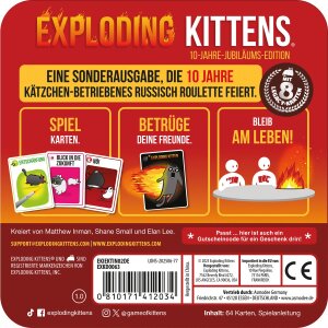 Exploding Kittens: 10-Jahre-Jubiläums-Edition (Tin) (DE)