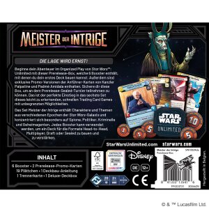 Star Wars: Unlimited - Meister der Intrige Prerelease-Box...