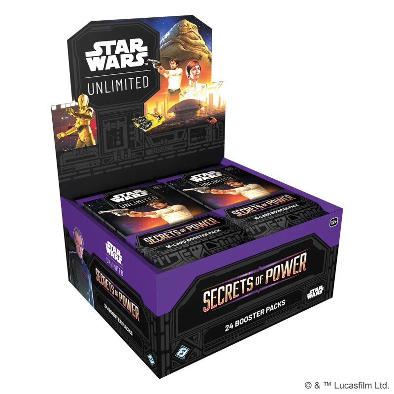 Star Wars: Unlimited – Secrets of Power Booster-Display EN (24 Packs)