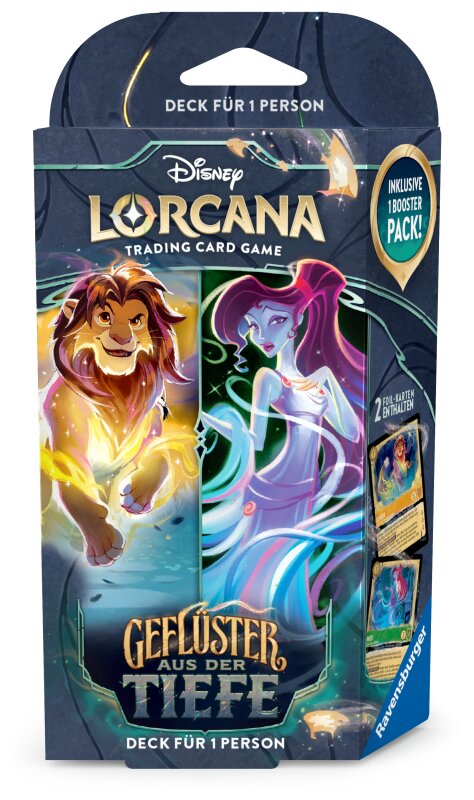 Disney Lorcana: Geflüster aus der Tiefe - Starter Deck Bernstein | Smaragd (DE)