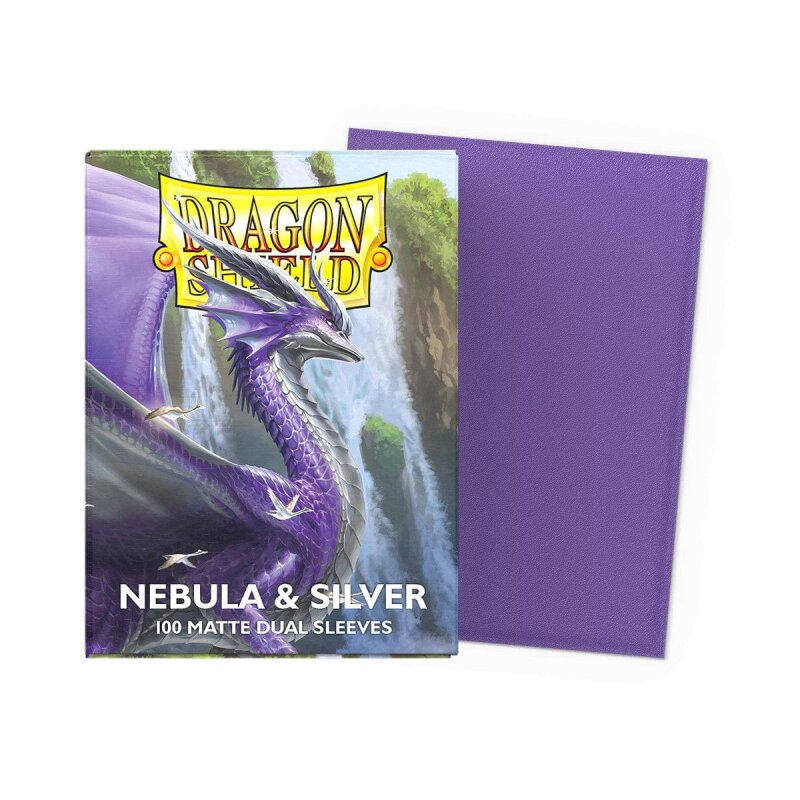 Dragon Shield: Standard Sleeves Dual Matte - Nebula & Silver (100)