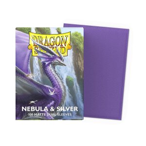 Dragon Shield: Standard Sleeves Dual Matte - Nebula & Silver (100)