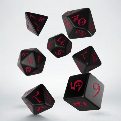 Classic RPG Dice Black/Red (7)