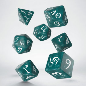 Classic RPG Dice Stormy/White (7)