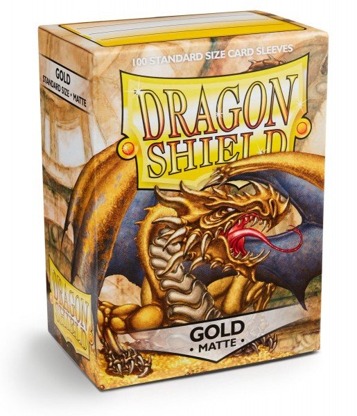 Dragon Shield: Standard Sleeves Matte - Gold (100)